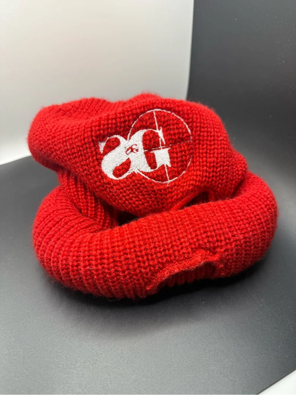 Red Knit Balaclava Face Mask for Men